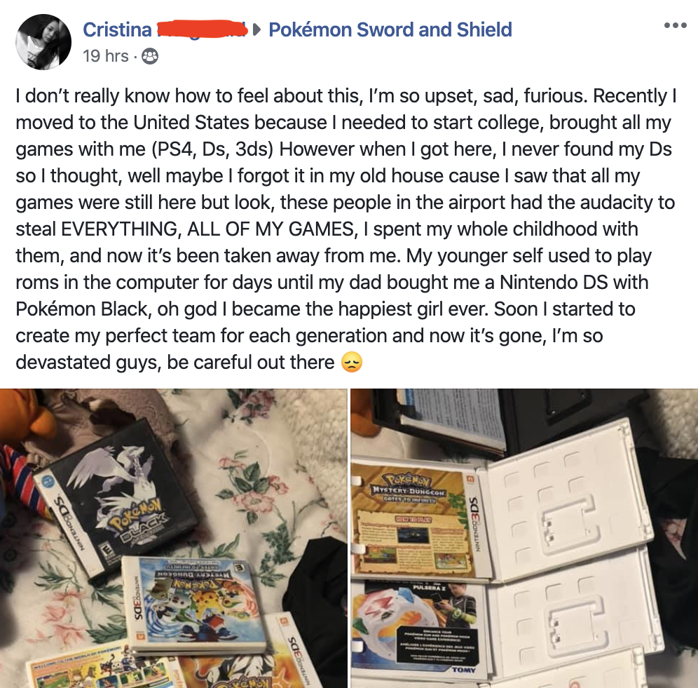 pokemon black and white - Cristina 19 hrs. Pokmon Sword and Shield I don't really know how to feel about this, I'm so upset, sad, furious. Recently moved to the United States because I needed to start college, brought all my games with me PS4, Ds, 3ds How