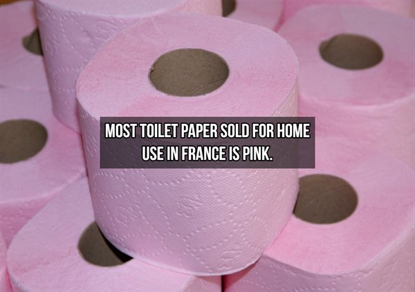 interesting facts about ancient china - Most Toilet Paper Sold For Home Use In France Is Pink.