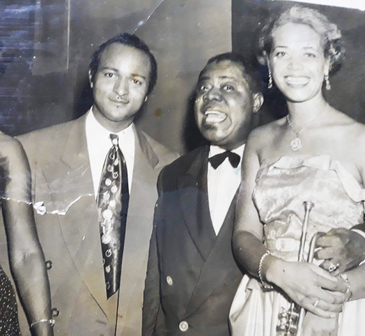 “My grandparents with Louis Armstrong”