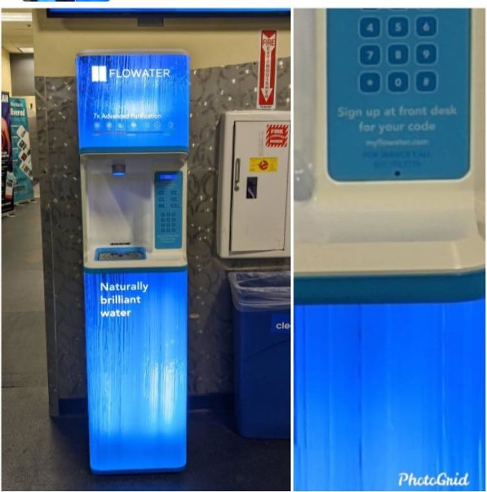 interactive kiosk - Doo Flowater Sign up at front desk for your code Naturally brilliant cle PhotoGrid