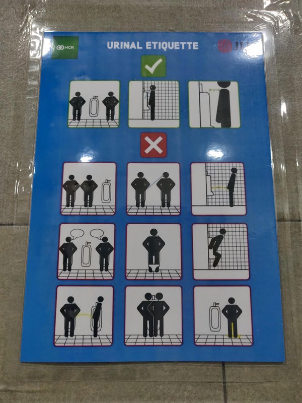 funny urinal instruction - Ncr Urinal Etiquette C