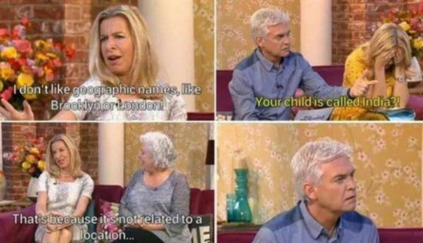 katie hopkins meme - I don't geographic names, Brooklyn or london! Your child is called India! That's because it's not related to a location...