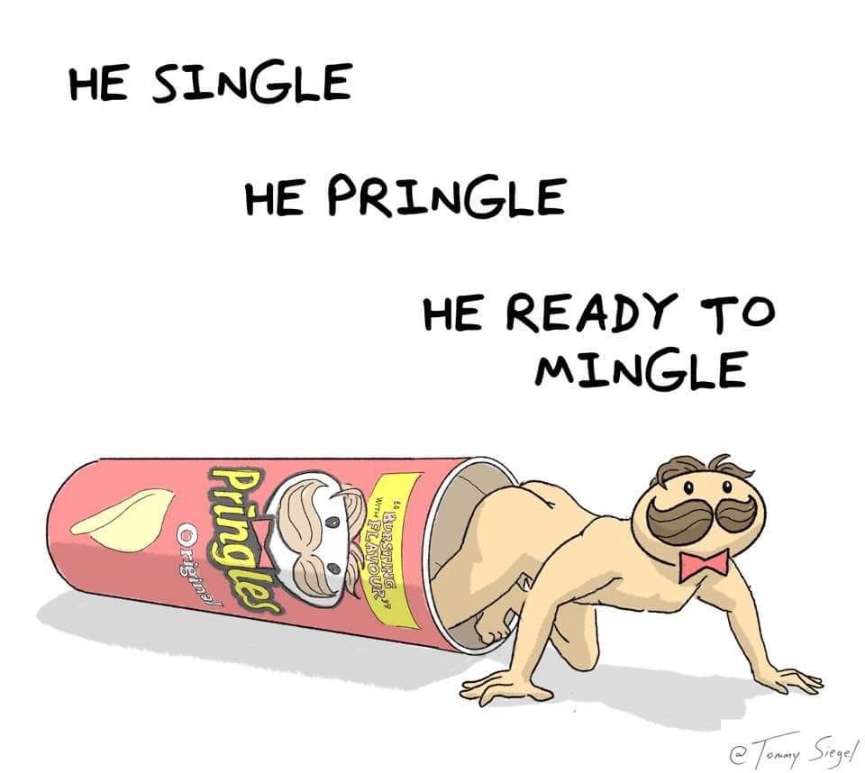 pringle and ready to mingle - He Single He Pringle He Ready To Mingle Origi Pringle With Flavou "Burstino eine @ Tommy Siegel