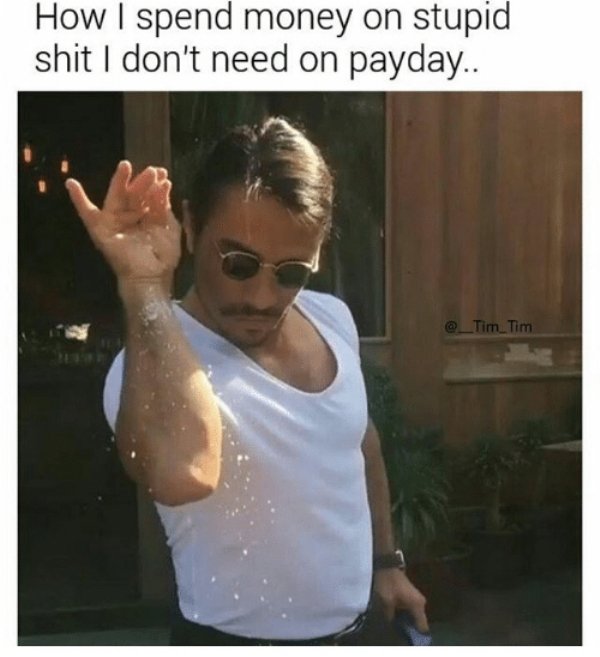 mr 305 memes - How I spend money on stupid shit I don't need on payday.. Tim