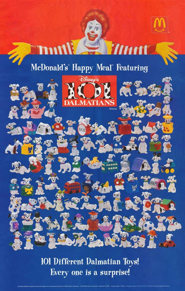 101 dalmatians happy meal toys - M McDonald's Happy Meal Featuring Disney's Dalmatians COisney 09 Virahi Nora . 101 Different Dalmatian Toys! Every one is a surprise! was an errey Alg