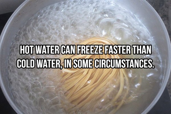 mixture - Hot Water Can Freeze Faster Than Cold Water, In Some Circumstances.