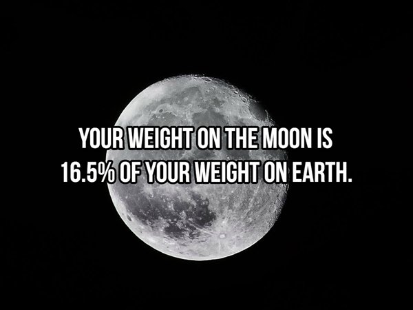 full moon - Your Weight On The Moon Is 16.5% Of Your Weight On Earth.