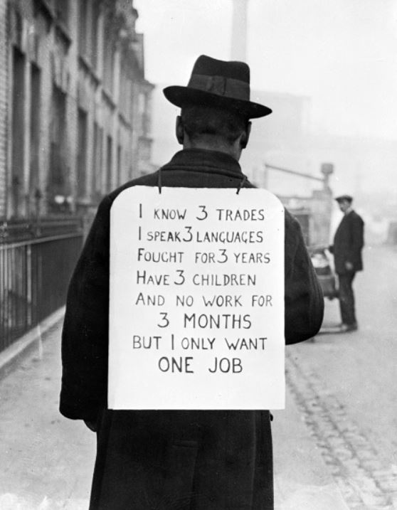 great depression - | Know 3 Trades | Speak 3 Languages Foucht For 3 Years Have 3 Children And No Work For 3 Months But I Only Want One Job