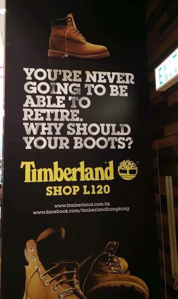 boring dystopia - You'Re Never Going To Be Able To Retire. Why Should Your Boots? Timberland en Shop L120 o os