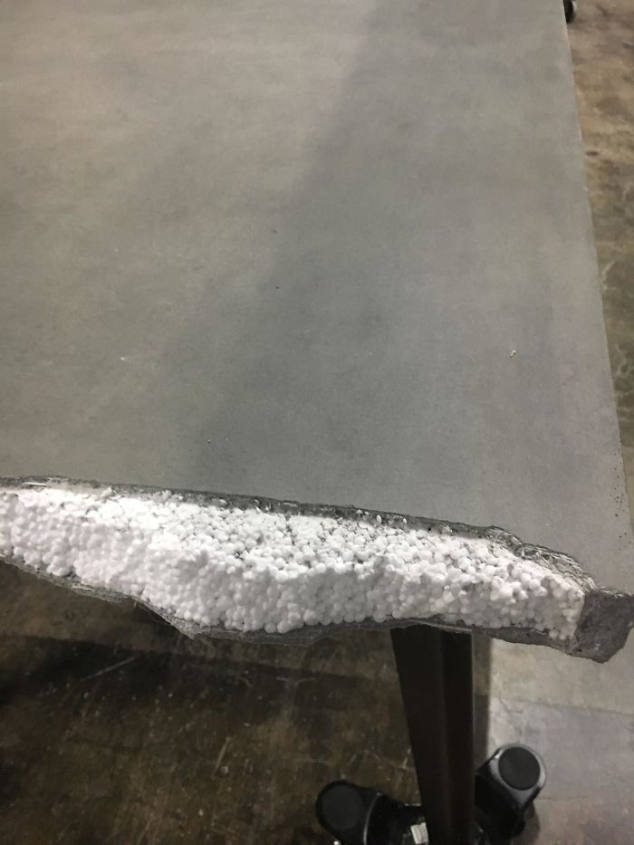 styrofoam concrete tables