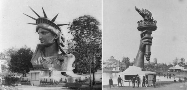 alternate angles of iconic images - paris 1878 statue of liberty