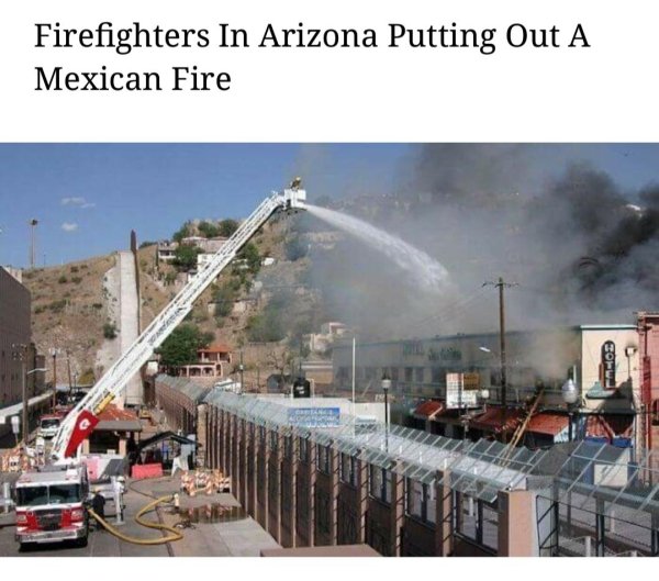 arizona firefighters putting out fire in mexico - Firefighters In Arizona Putting Out A Mexican Fire