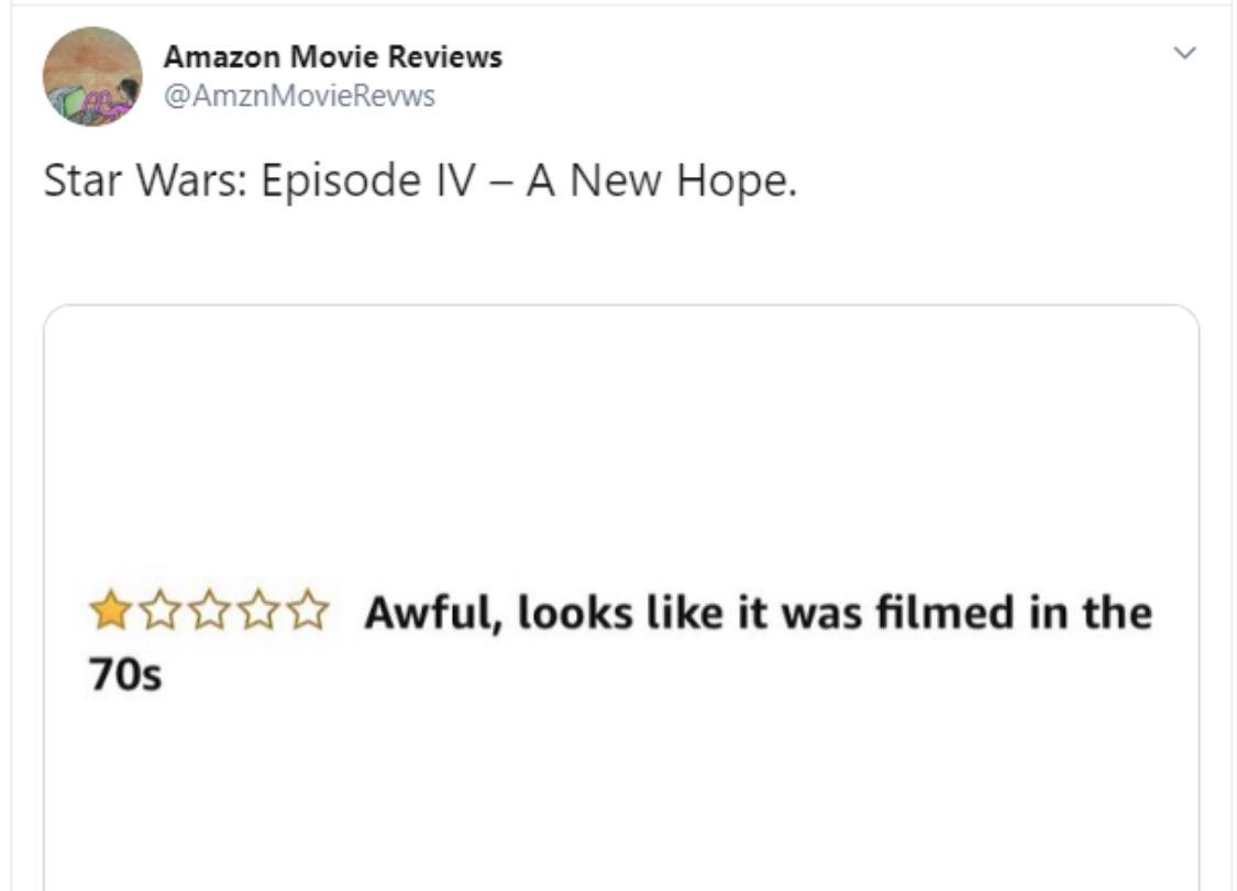 document - Amazon Movie Reviews Movie Revws Cara Star Wars Episode Iv A New Hope. Awful, looks it was filmed in the 70s