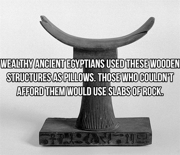 stone pillow 7000 bce - Wealthy Ancient Egyptians Used These Wooden Structures As Pillows. Those Who Couldn'T Afford Them Would Use Slabs Of Rock