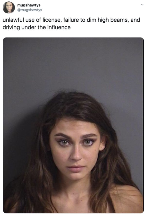 long hair - mugshawtys unlawful use of license, failure to dim high beams, and driving under the influence