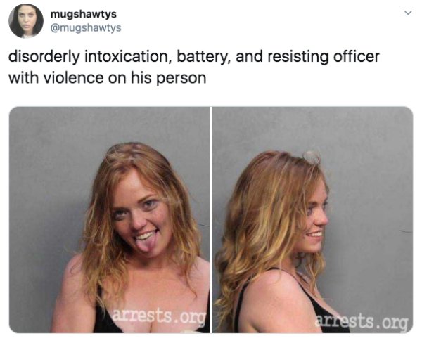 viral mugshot florida tabitha - mugshawtys disorderly intoxication, battery, and resisting officer with violence on his person arrests.org arrests.org