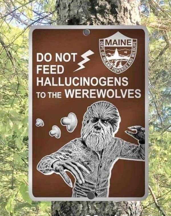 do not feed hallucinogens to the werewolves - Dept Of Inl S And Wild Emaine Do Not Feed Hallucinogens To The Werewolves