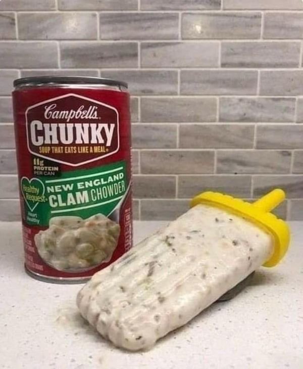 clam chowder popsicle - Campbella. Chunky Soup That Eats A Meal Ilg Protein Ser Can New England V Clam Chowder