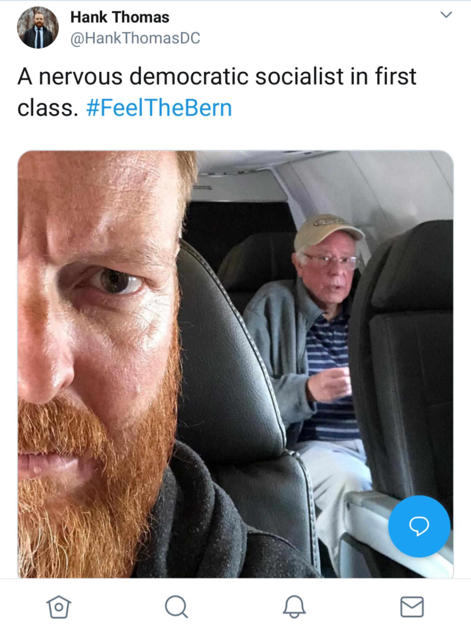 You Waited - Hank Thomas A nervous democratic socialist in first class.