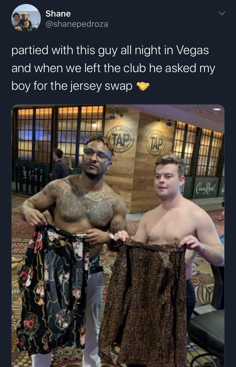 muscle - Shane partied with this guy all night in Vegas and when we left the club he asked my boy for the jersey swap Crumbled