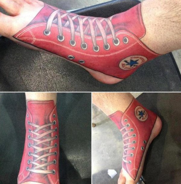 converse shoe tattoo