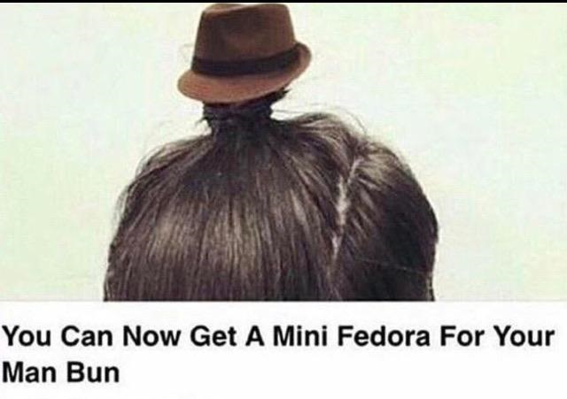 tiny fedora - You Can Now Get A Mini Fedora For Your Man Bun