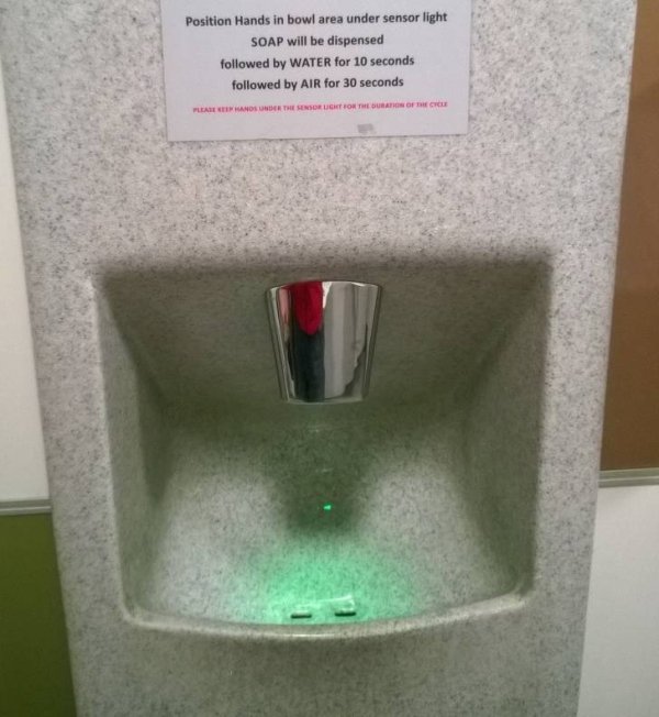 toilet - Position Hands in bowl area under sensor light Soap will be dispensed ed by Water for 10 seconds ed by Air for 30 seconds The Sensoru On The B Ar Flare Of Cycle