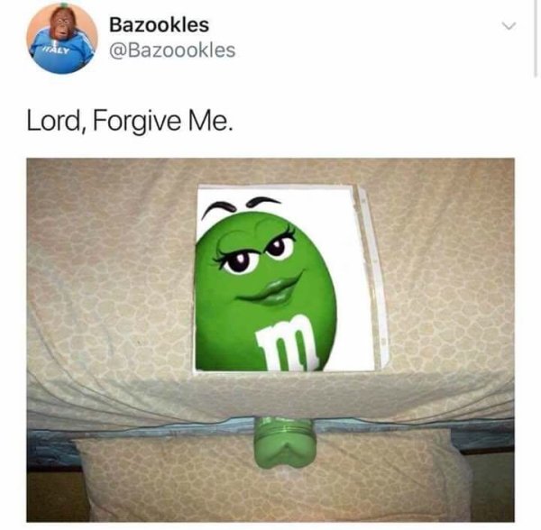 green m&m pocket pussy - mY Bazookles Lord, Forgive Me.