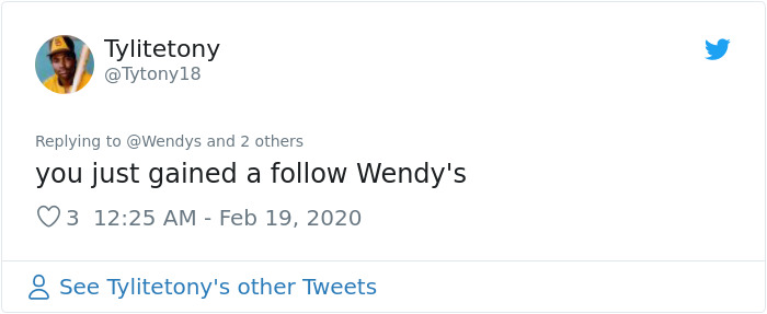 The Struggle Is Real - Tylitetony and 2 others you just gained a Wendy's 3 8 See Tylitetony's other Tweets