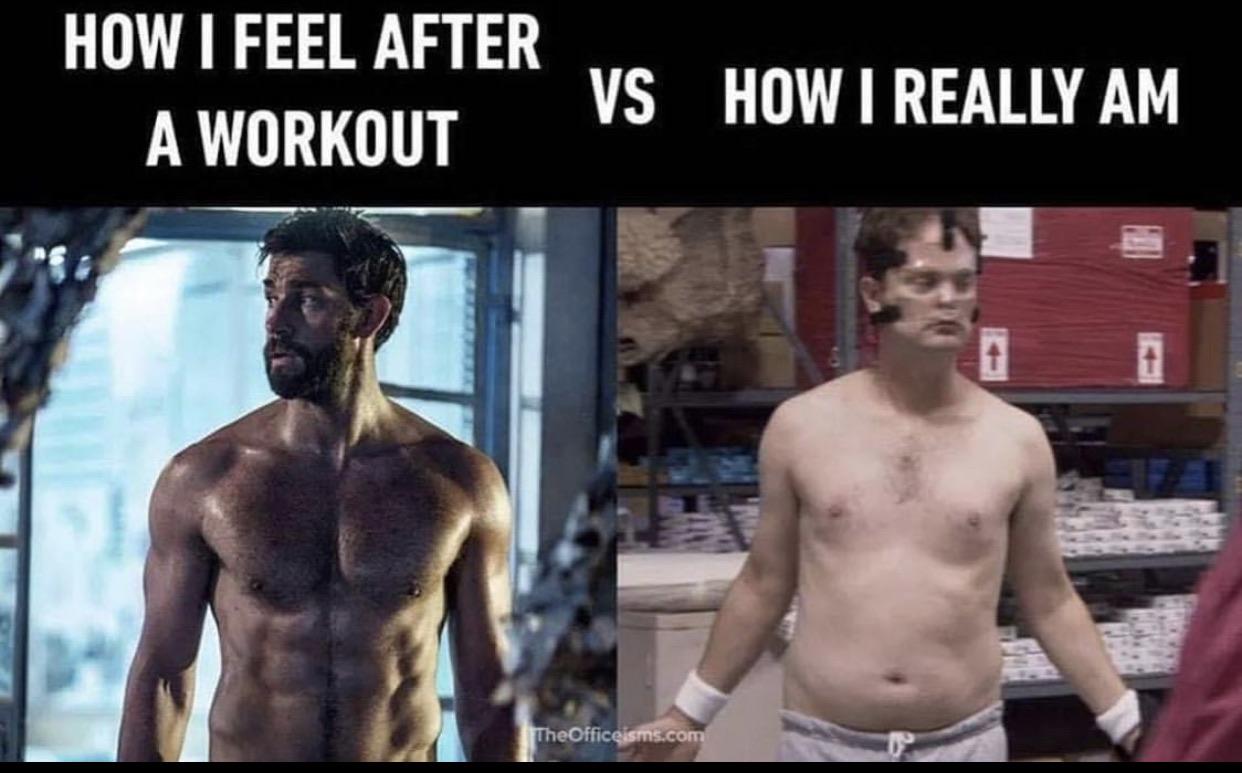 feel after a workout - How I Feel After 'Vs How I Really Am A Workout TheOfficeisms.com
