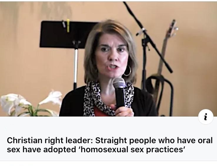 presentation - Christian right leader Straight people who have oral sex have adopted 'homosexual sex practices'