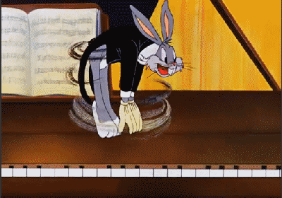 bugs bunny piano gif