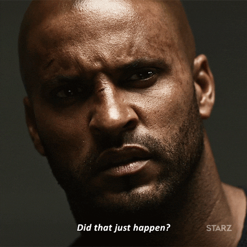 just happened gif - Did that just happen? Starz