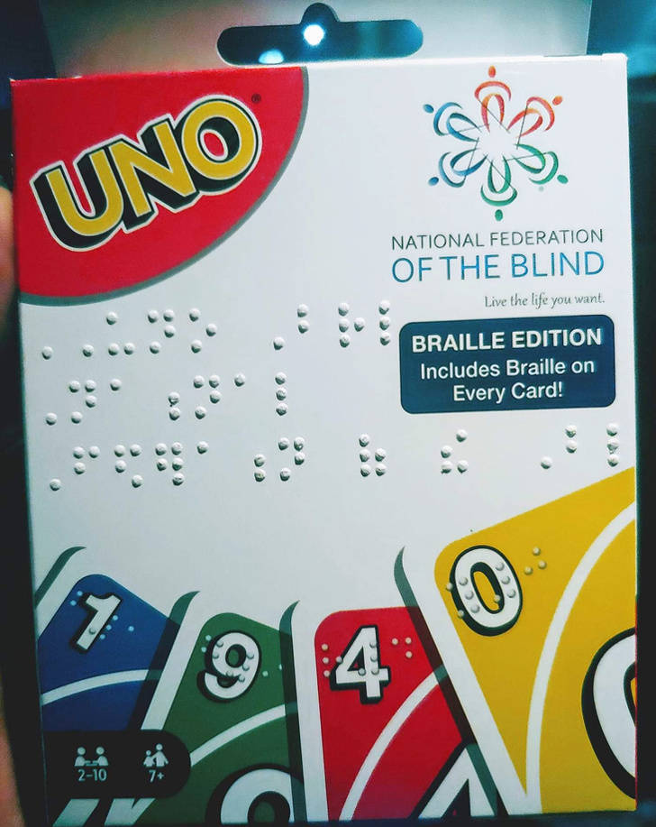 uno braille - Uno National Federation Of The Blind Live the life you want. Braille Edition Includes Braille on Every Card!