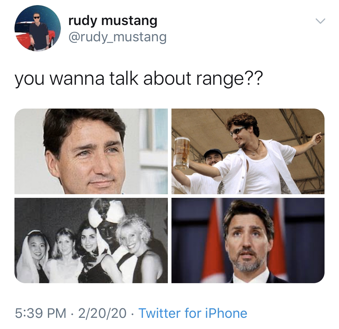 conversation - rudy mustang you wanna talk about range?? 22020 Twitter for iPhone