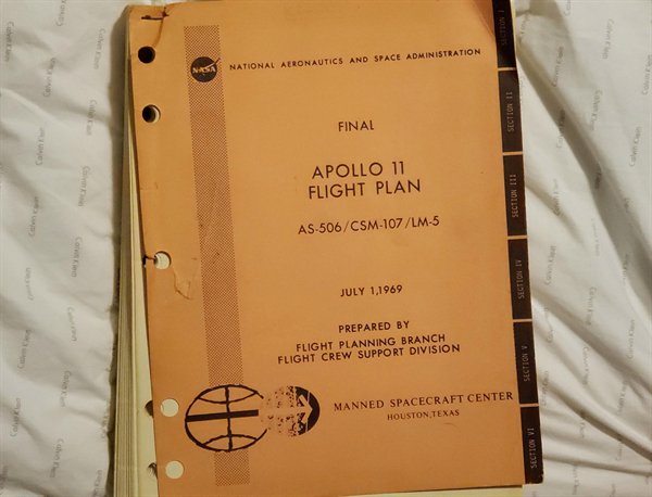 apollo flight plan book - C National Aeronautics And Space Administration Section In Final Apollo 11 Flight Plan Section As506Csm107Lm5 Section In Prepared By Flight Planning Branch Flight Crew Support Division Section Manned Spacecraft Center Houston Tex