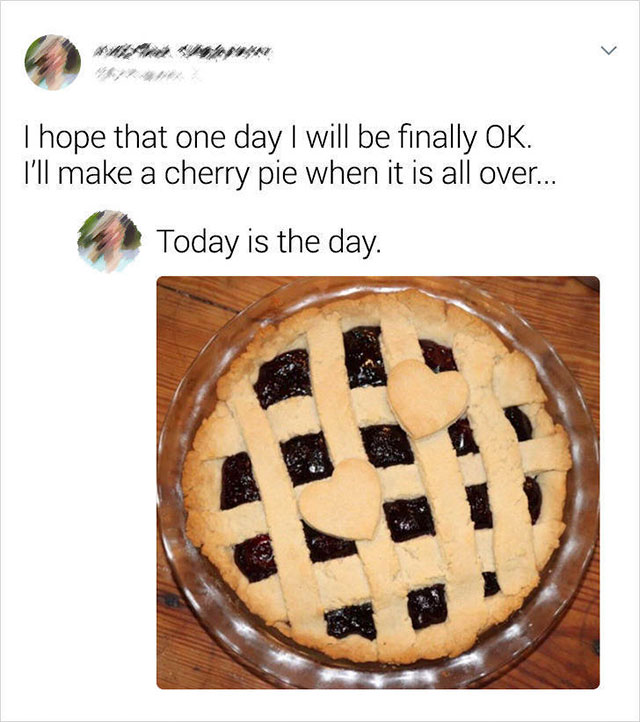 angelwarm cherry pie - I hope that one day I will be finally Ok. I'll make a cherry pie when it is all over... Today is the day.