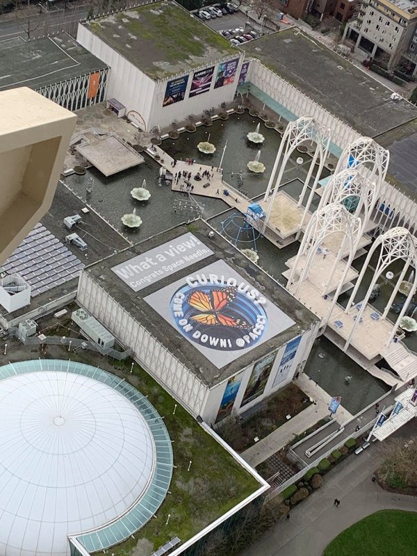 Roof as seen from the Seattle Space Needle.