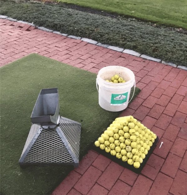 The tool they use to make golf ball pyramids