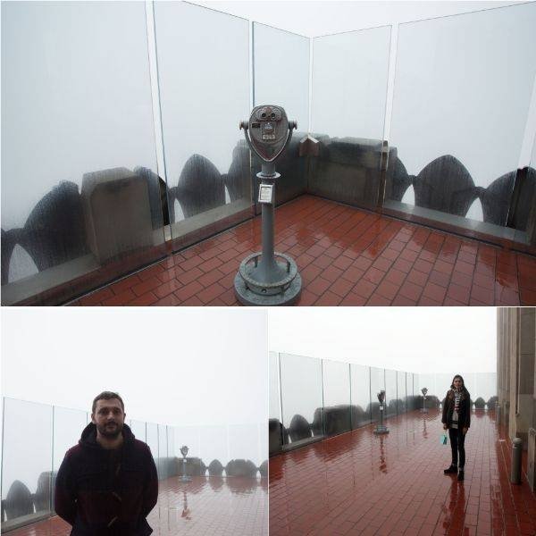 top of the rock foggy