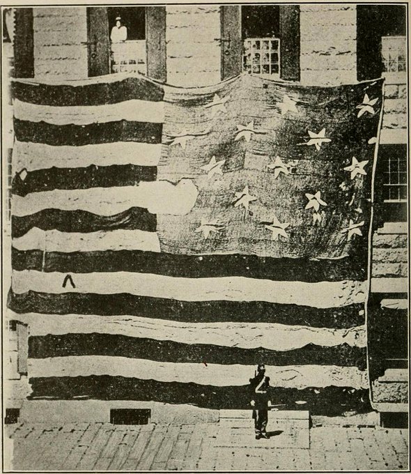 The original Star Spangled Banner that appeared in the dawn's early light over Ft. McHenry 14 Sep, 1814