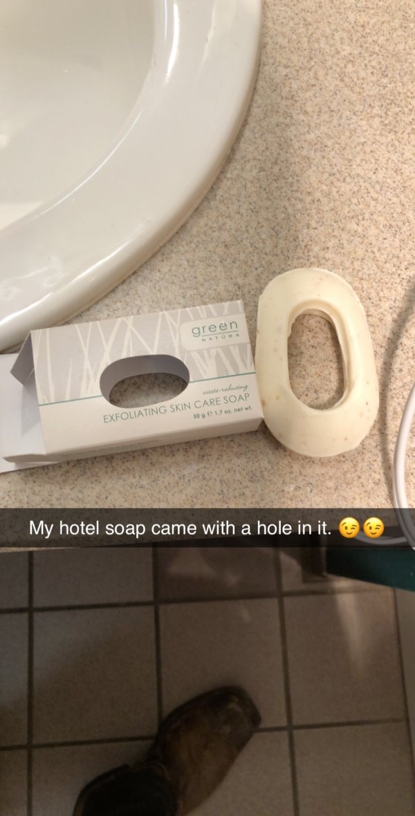 toilet seat - green Exfoliating Skin Care Soap 50 g 1.7 one w My hotel soap came with a hole in it.