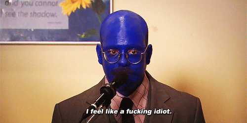arrested development blue gif - od you cannor see the shadow I feel a fucking idiot.