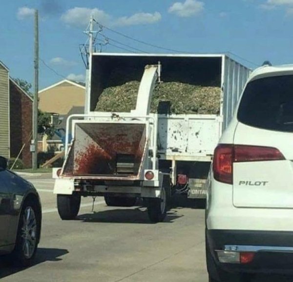 wood chipper red paint - Pilot