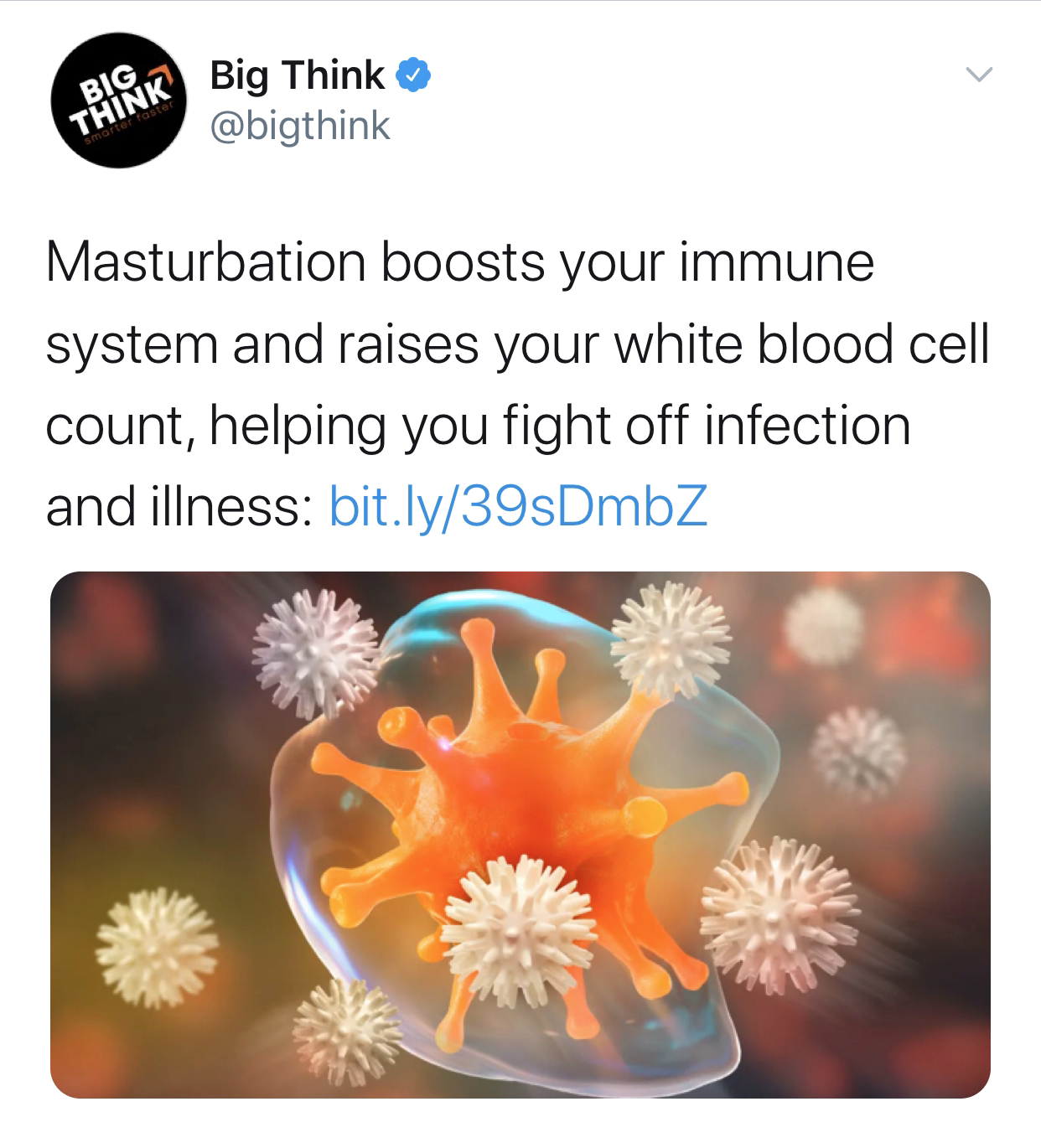 immune system attacks virus - Trink Big Think Masturbation boosts your immune system and raises your white blood cell count, helping you fight off infection and illness bit.ly39sDmbZ