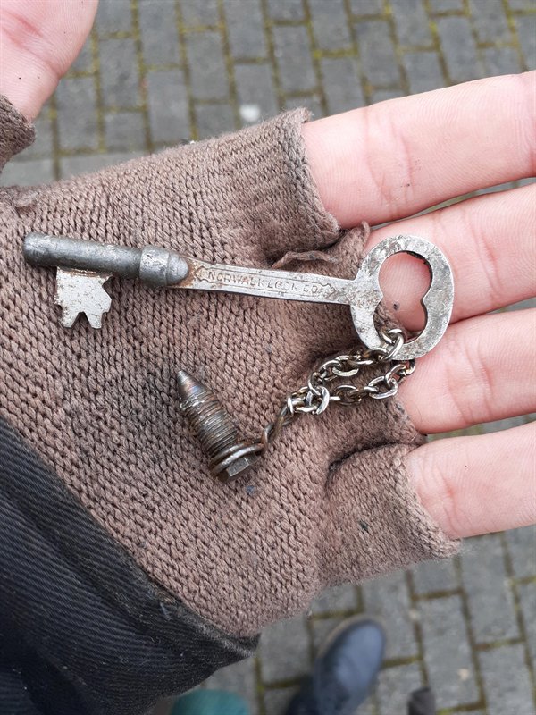 “This key I found laying next to a tree in a park.”
