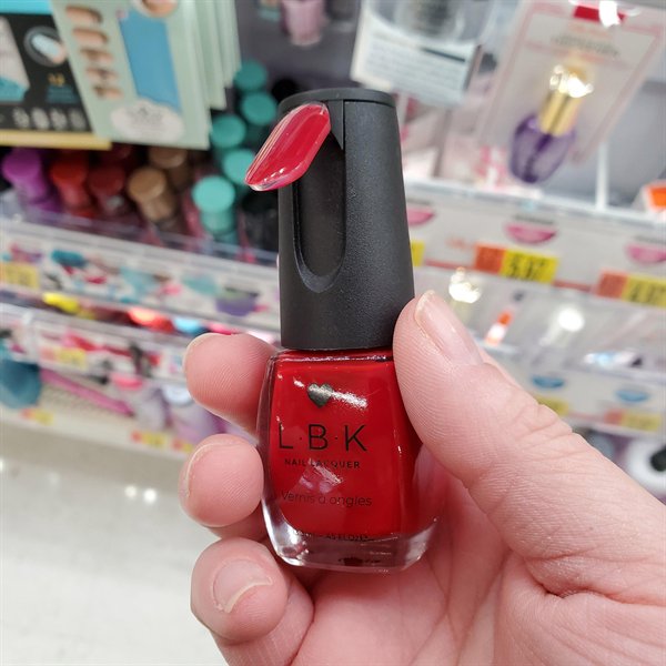 “Nail polish bottle has a swatch of the colour attached to the bottle so you can see how the colour looks on you.”