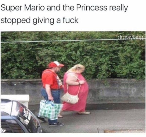 funny princess peach meme - Super Mario and the Princess really stopped giving a fuck drgravfang