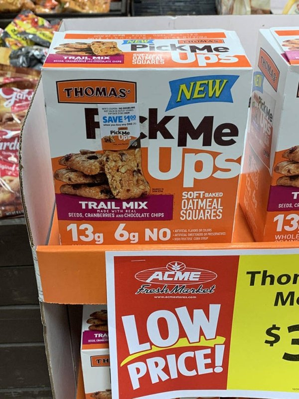 snack - Pacisme Thomas New FkMe Save $100 Pick Me Ups Ups Trail Mix Seeds, Cranberries And Chocolate Chips Softbaked Oatmeal Squares T Seeds, Ca Made With Real 13. 13g 6g No Antic Flames De Colors Archa Serentes De Presentes Cificios Constru Whole Acme Fr