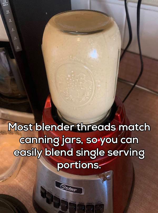 dairy product - Most blender threads match canning jars, so you can easily blend single serving portions ster